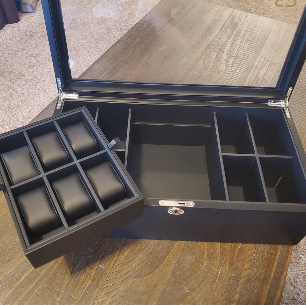 Wooden Organizer for Watches, Belts & Jewelry: Ultimate Holiday Gift